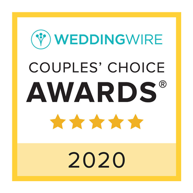 Award from Wedding Wire for outstanding catering